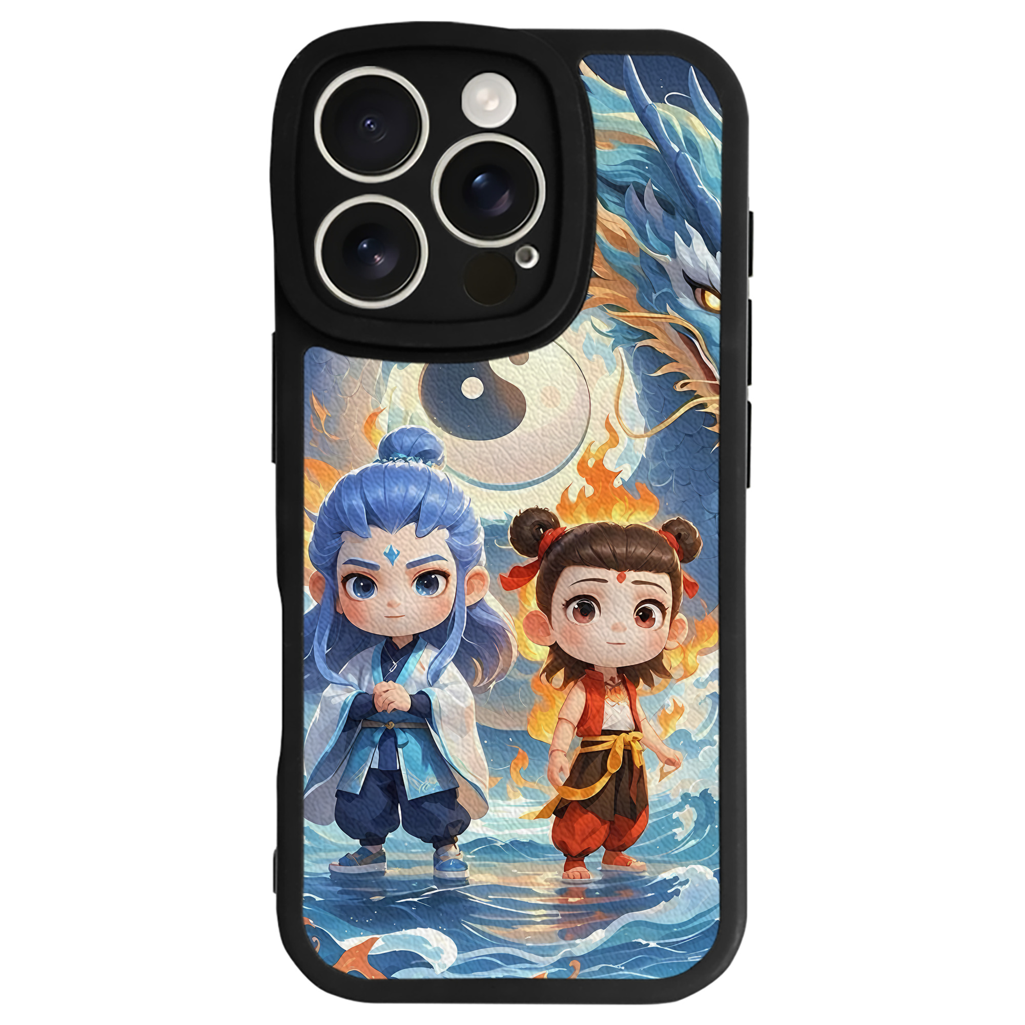 （画像用） Ne Zha 2 ナタ 魔童の大暴れ 【iPhone 16シリーズ対応】シリコンスマホケース（レザー調） 材質：シリコン